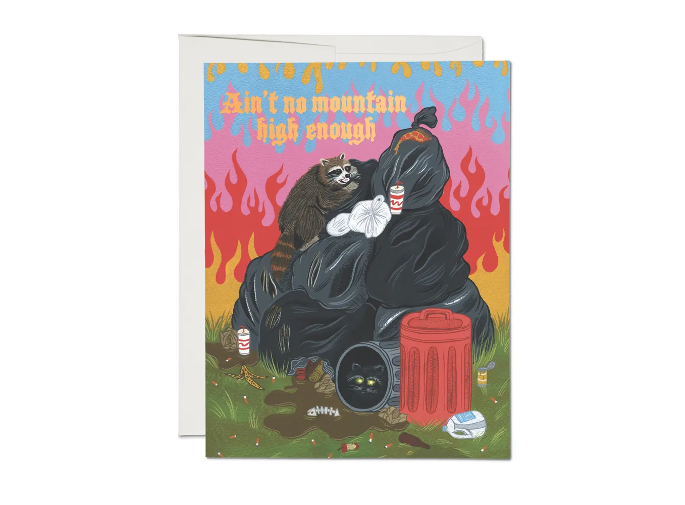 Ain't No Mountain High Enough :: Raccoon Fun Congratulations Greeting Card