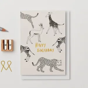 Animals Happy Birthday Card