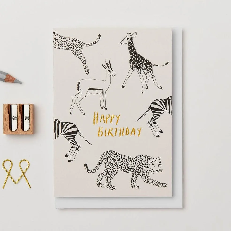 Animals Happy Birthday Card