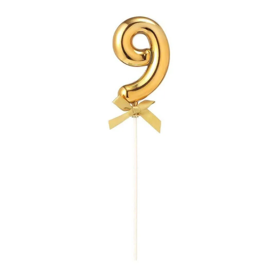 Cake Topper Number '9' - Gold