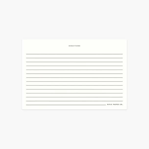 Charcoal Spoon Recipe Cards (Pack Of 12)