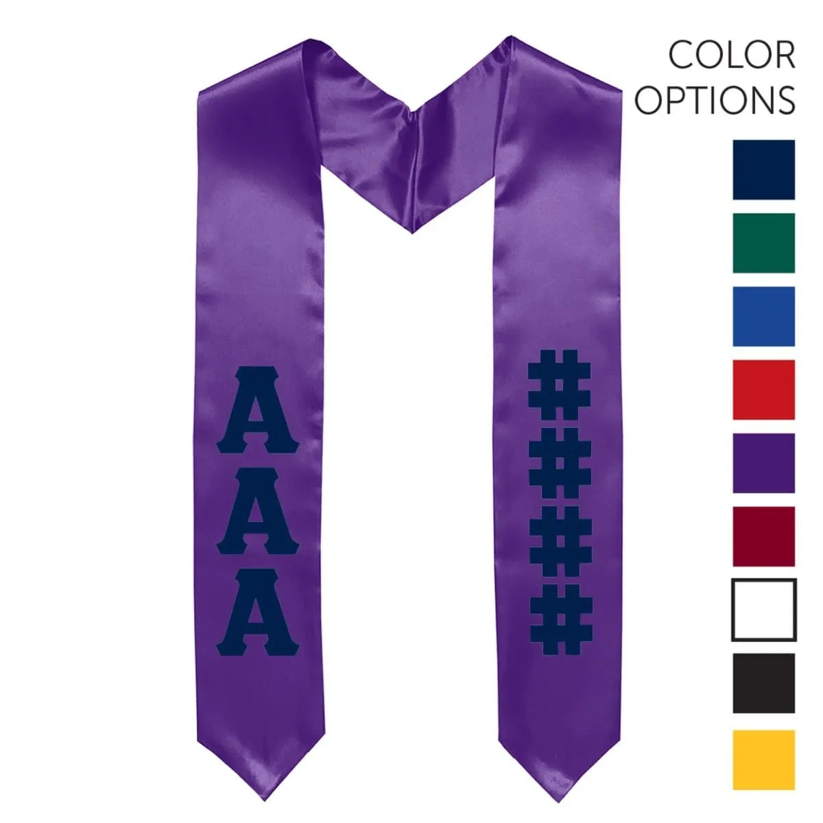 Chi Phi Pick Your Own Colors Graduation Stole