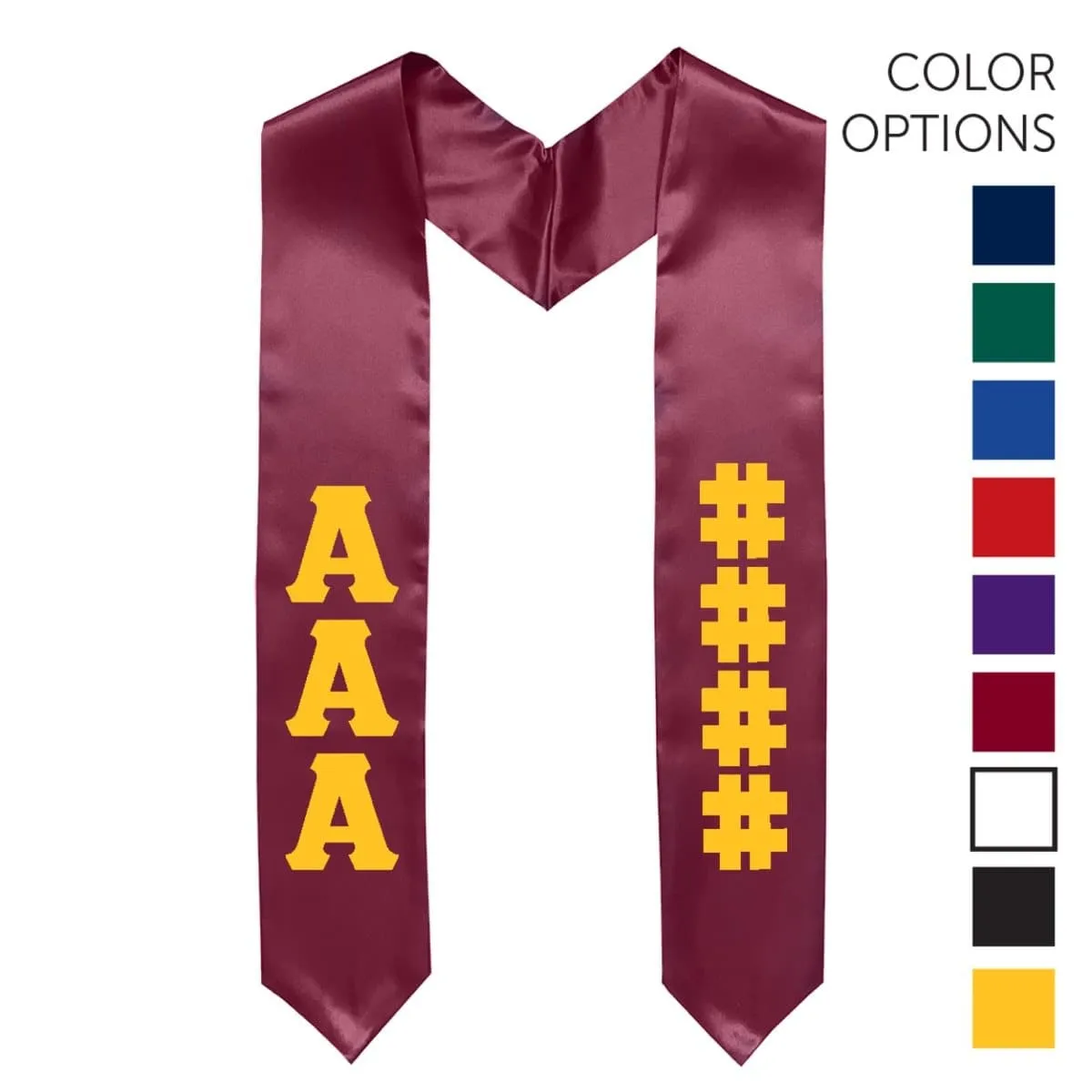 Chi Phi Pick Your Own Colors Graduation Stole
