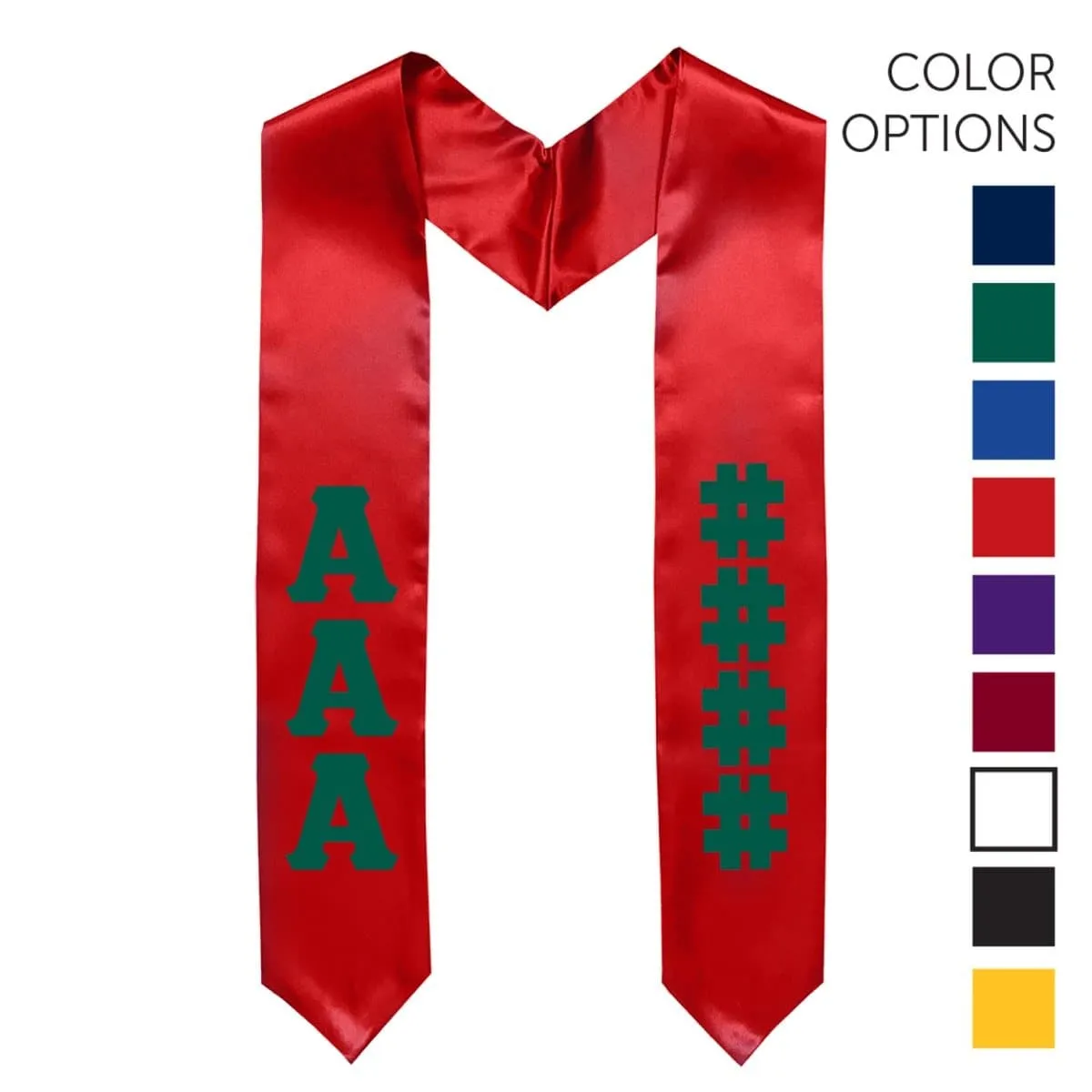 Chi Phi Pick Your Own Colors Graduation Stole