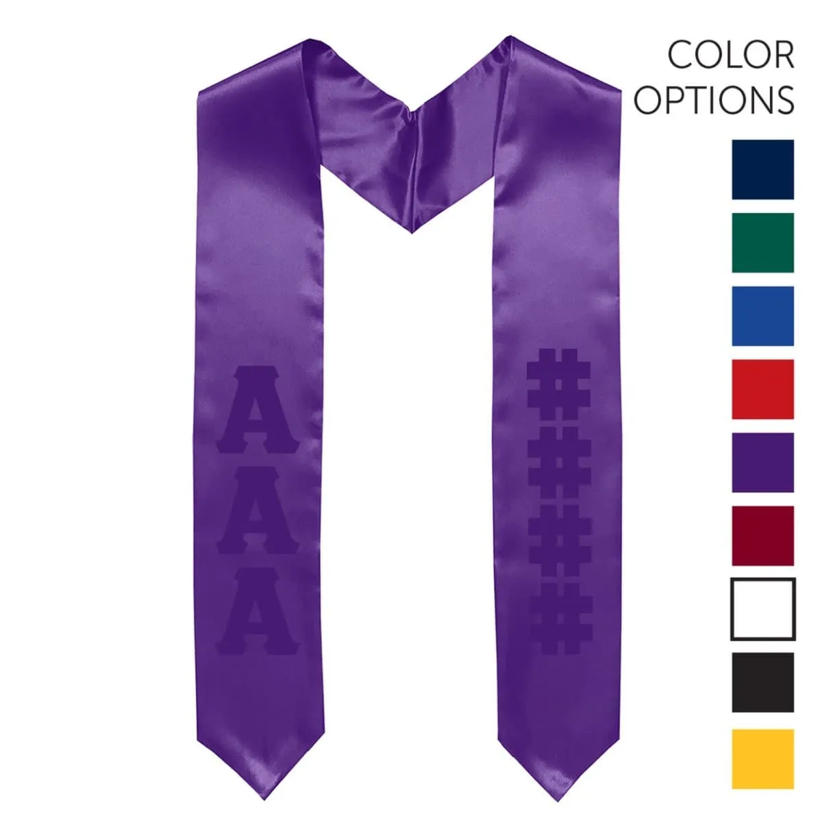 Chi Phi Pick Your Own Colors Graduation Stole
