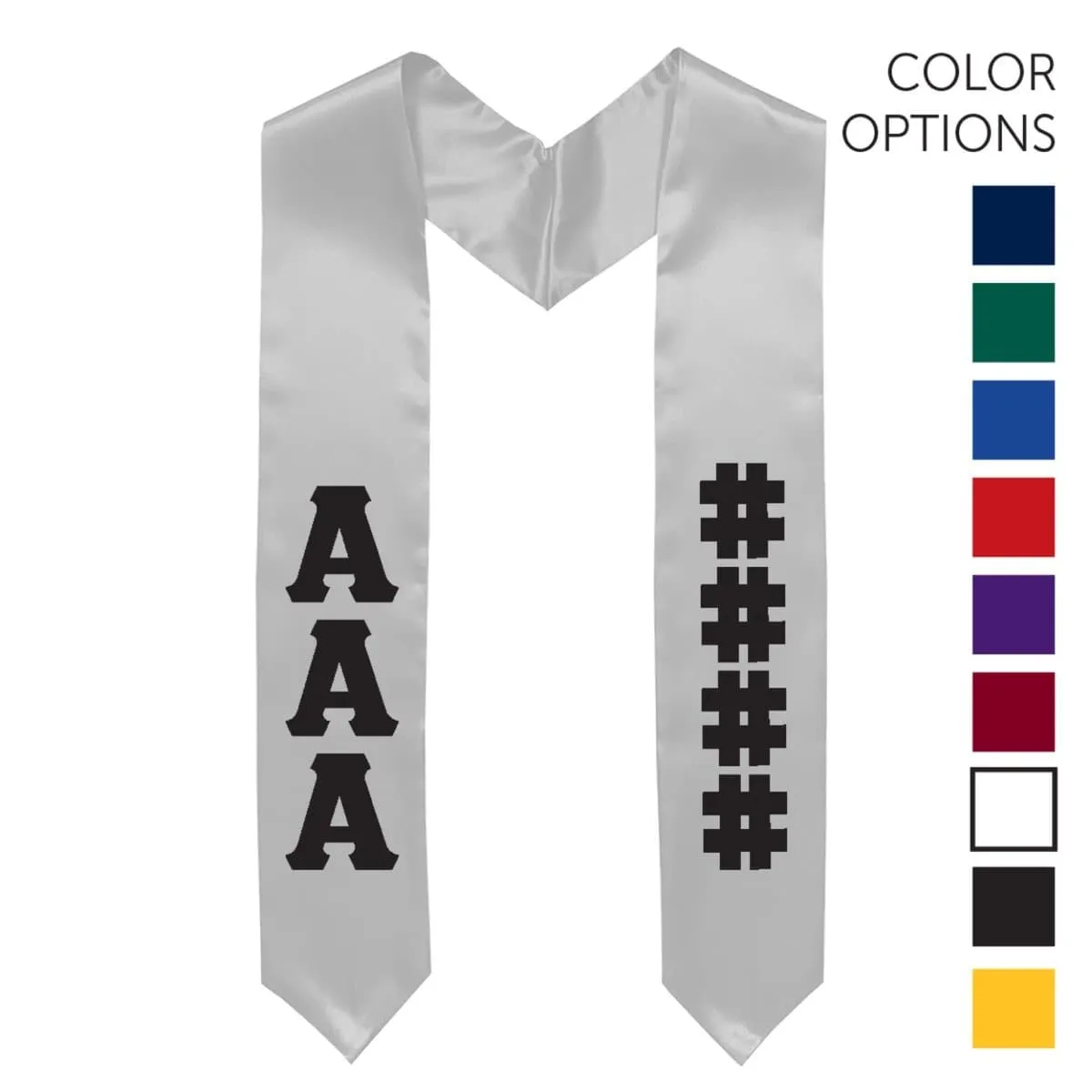 Chi Phi Pick Your Own Colors Graduation Stole