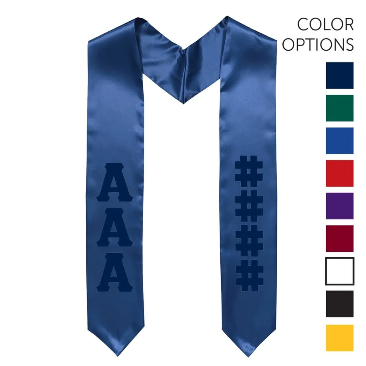Chi Phi Pick Your Own Colors Graduation Stole