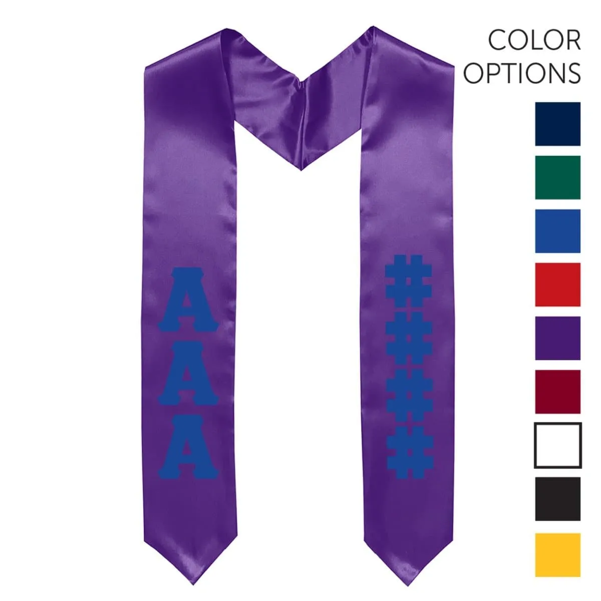 Chi Phi Pick Your Own Colors Graduation Stole