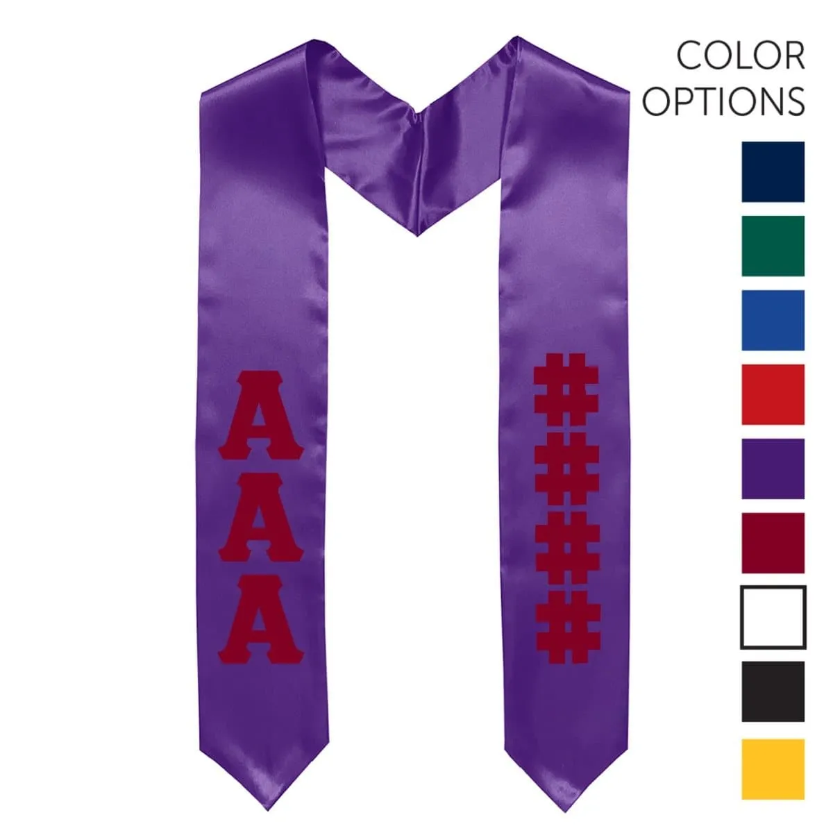 Chi Phi Pick Your Own Colors Graduation Stole
