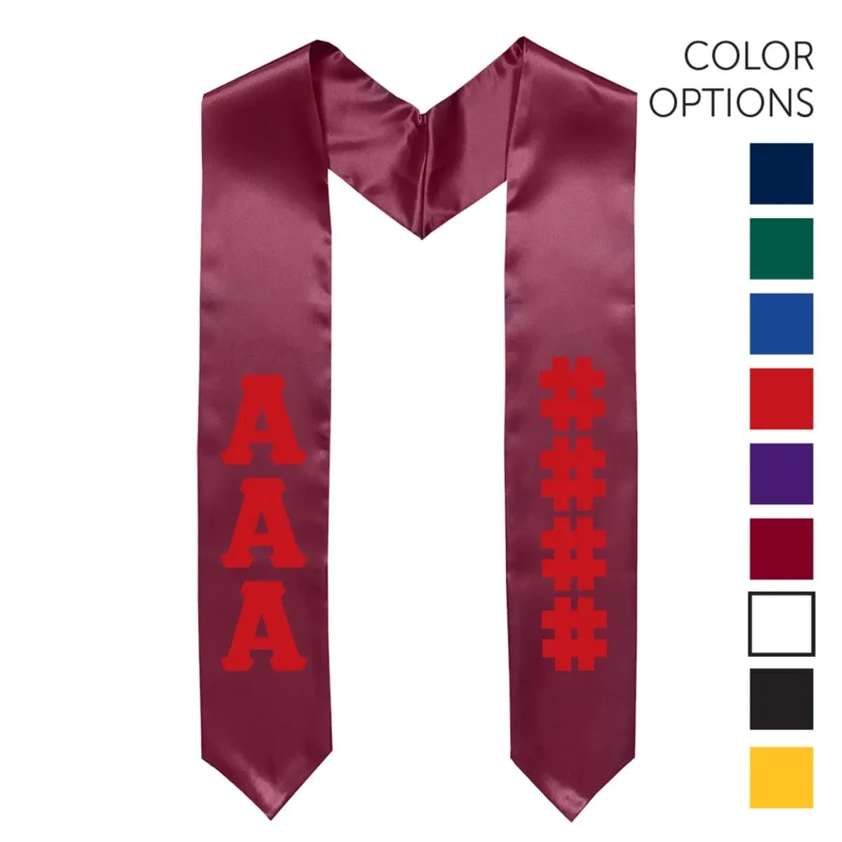 Chi Phi Pick Your Own Colors Graduation Stole