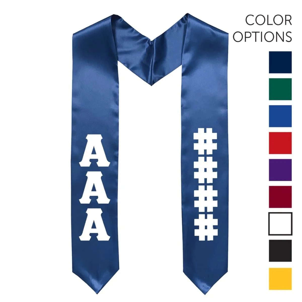 Chi Phi Pick Your Own Colors Graduation Stole