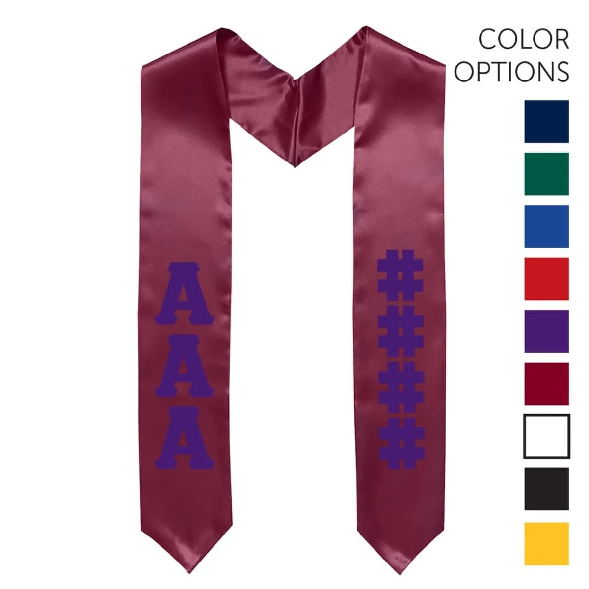 Chi Phi Pick Your Own Colors Graduation Stole