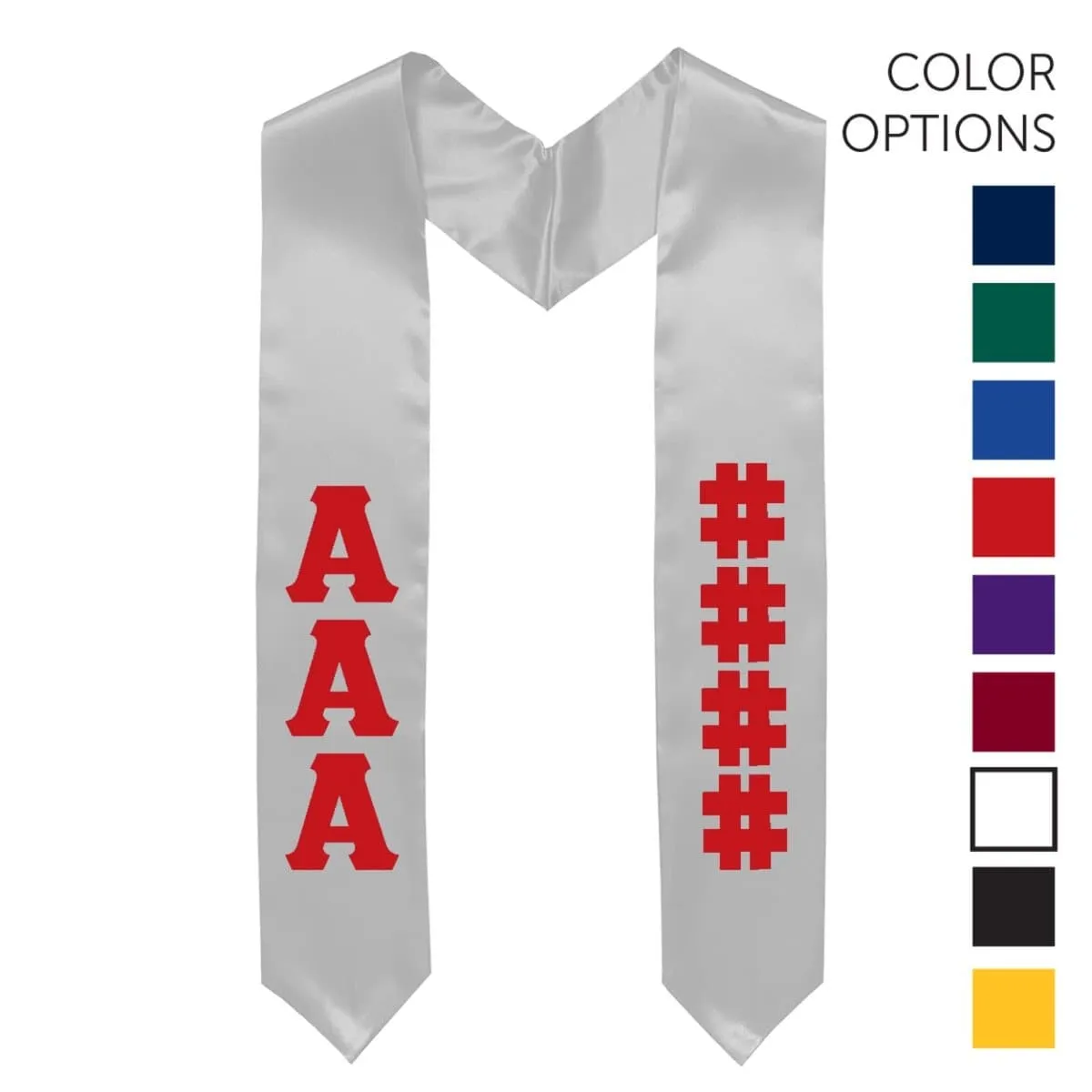 Chi Phi Pick Your Own Colors Graduation Stole