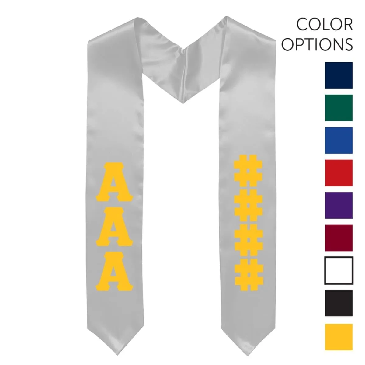 Chi Phi Pick Your Own Colors Graduation Stole