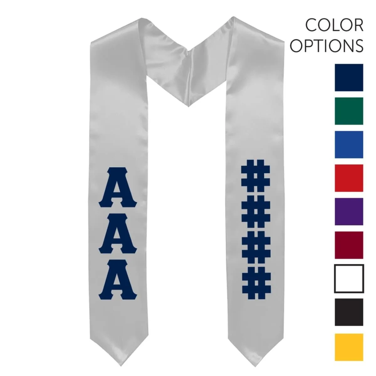 Chi Phi Pick Your Own Colors Graduation Stole