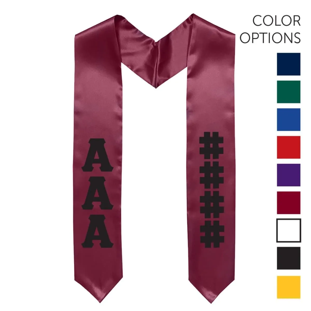 Chi Phi Pick Your Own Colors Graduation Stole