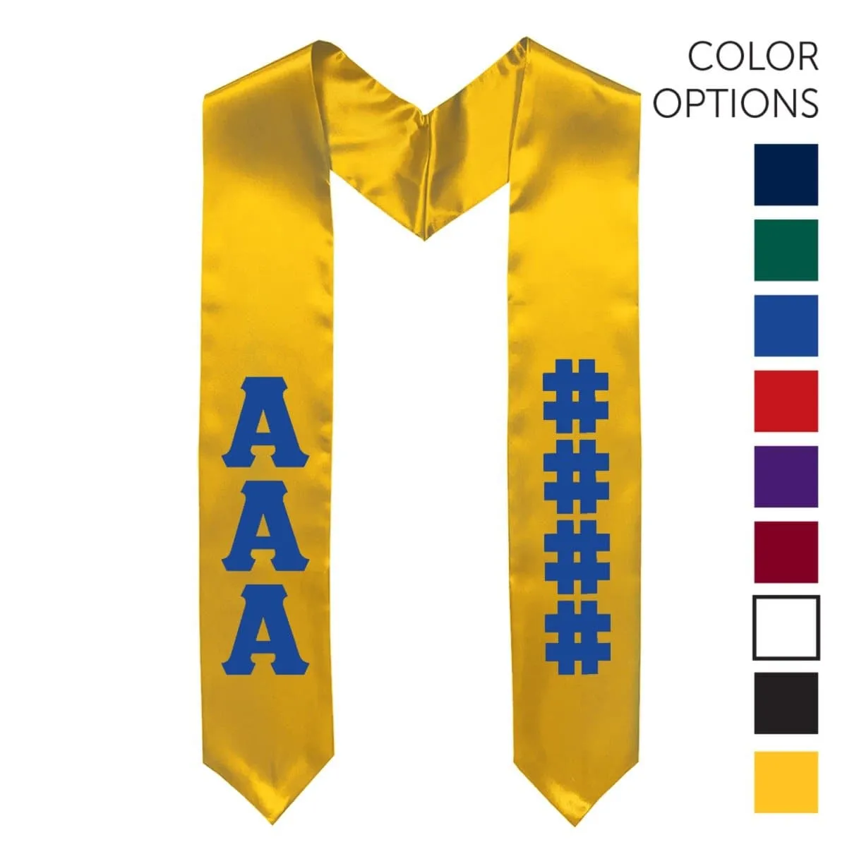 Chi Phi Pick Your Own Colors Graduation Stole