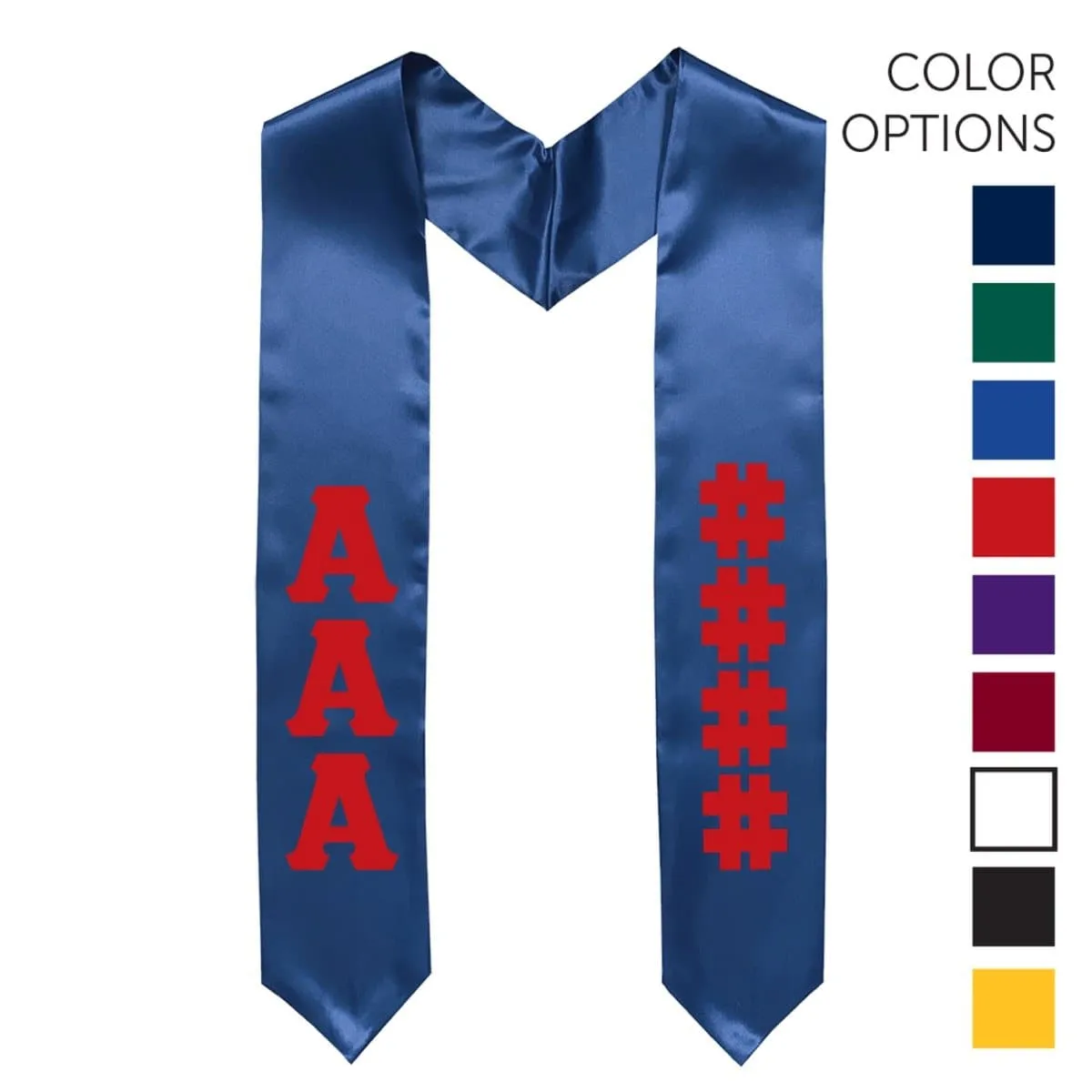 Chi Phi Pick Your Own Colors Graduation Stole