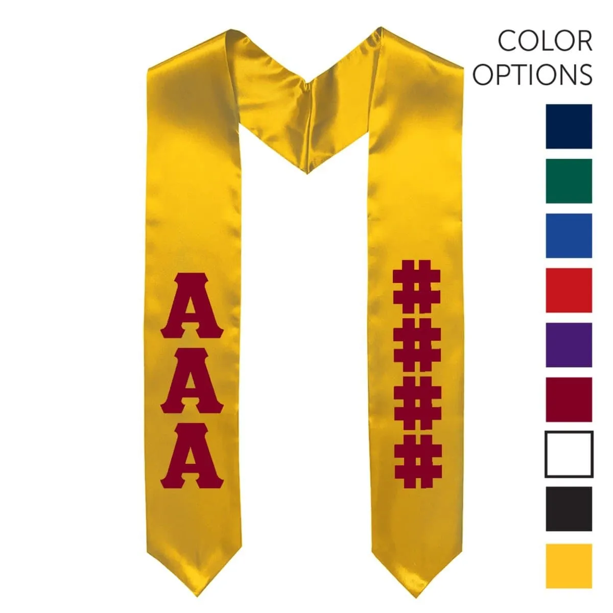 Chi Phi Pick Your Own Colors Graduation Stole