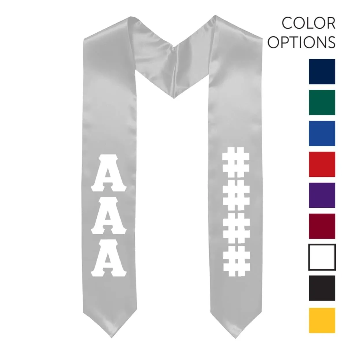 Chi Phi Pick Your Own Colors Graduation Stole