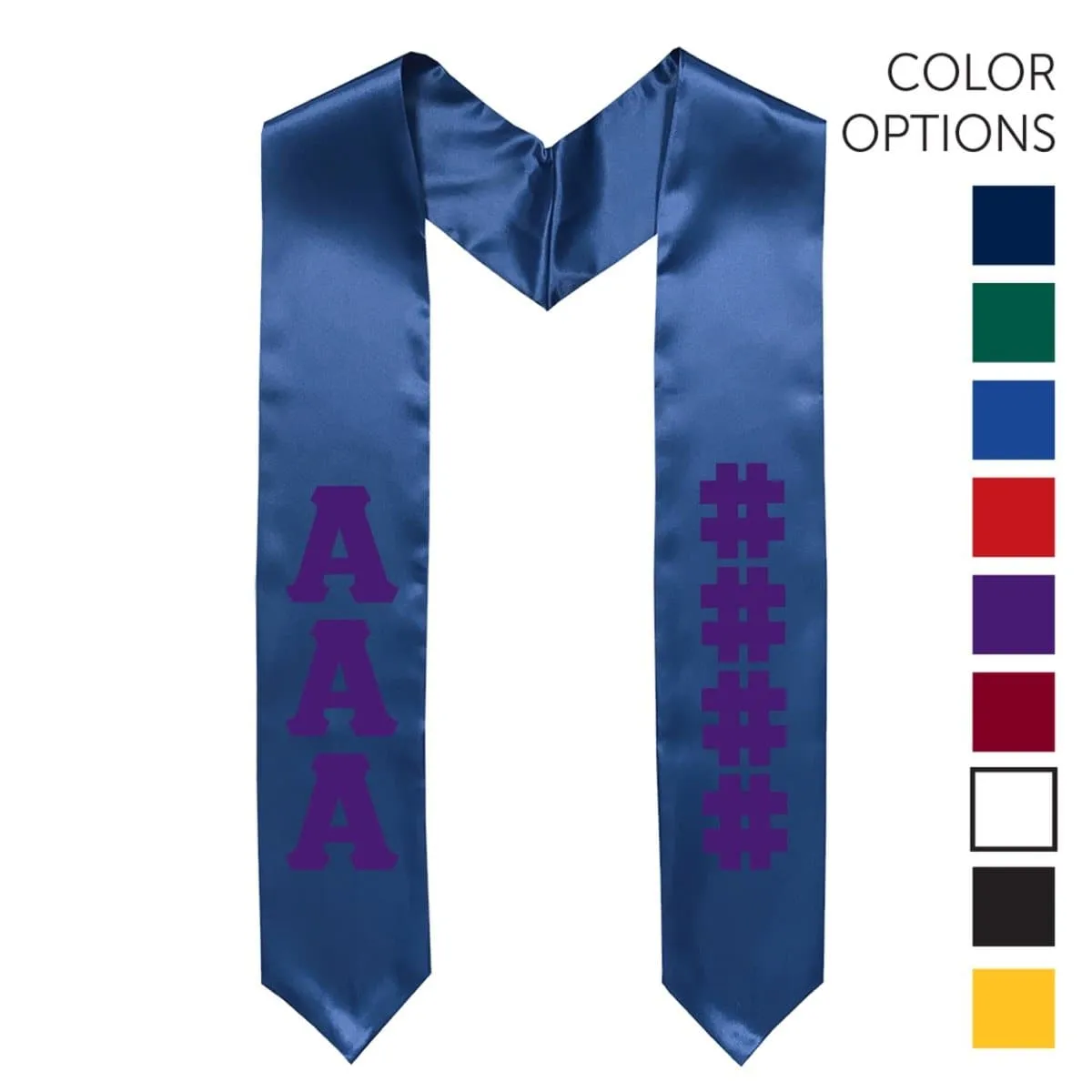 Chi Phi Pick Your Own Colors Graduation Stole