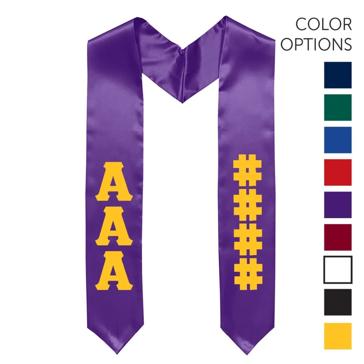 Chi Phi Pick Your Own Colors Graduation Stole