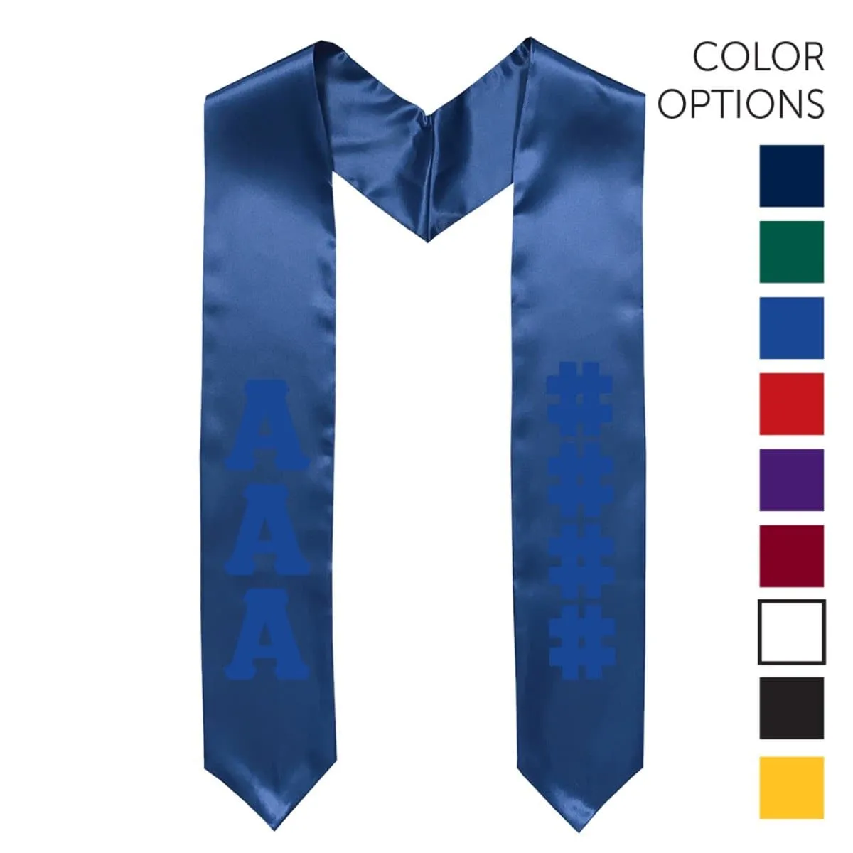 Chi Phi Pick Your Own Colors Graduation Stole