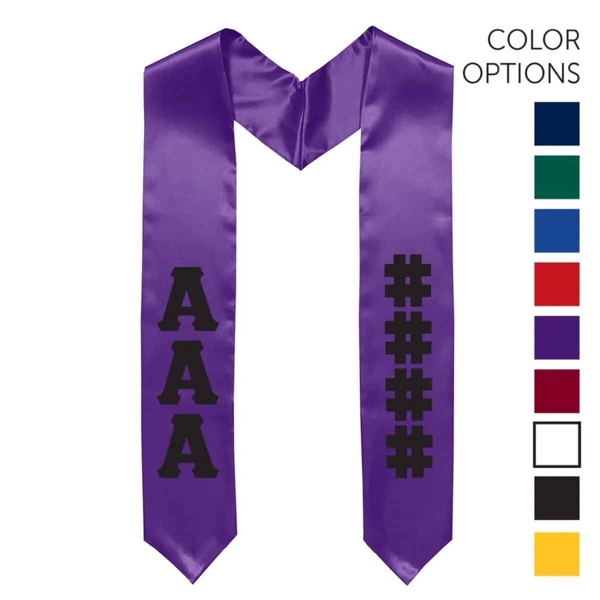 Chi Phi Pick Your Own Colors Graduation Stole