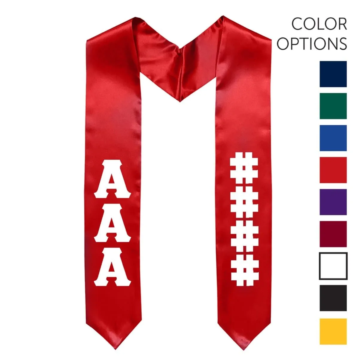 Chi Phi Pick Your Own Colors Graduation Stole