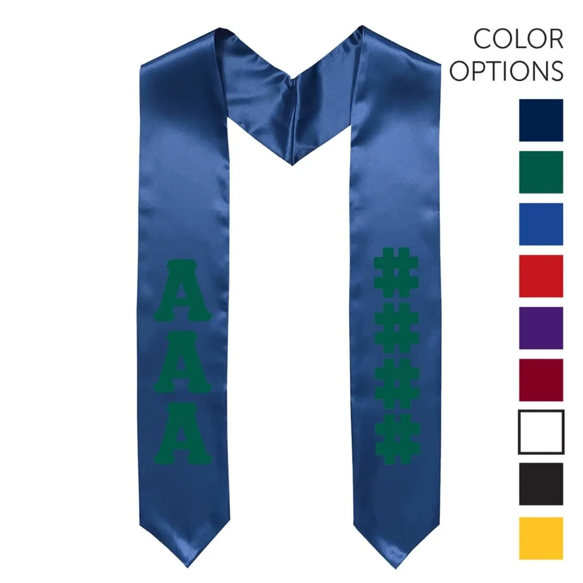Chi Phi Pick Your Own Colors Graduation Stole