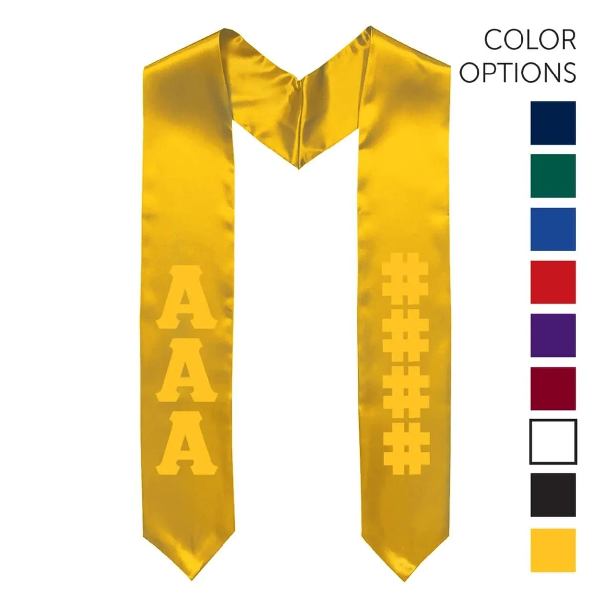 Chi Phi Pick Your Own Colors Graduation Stole