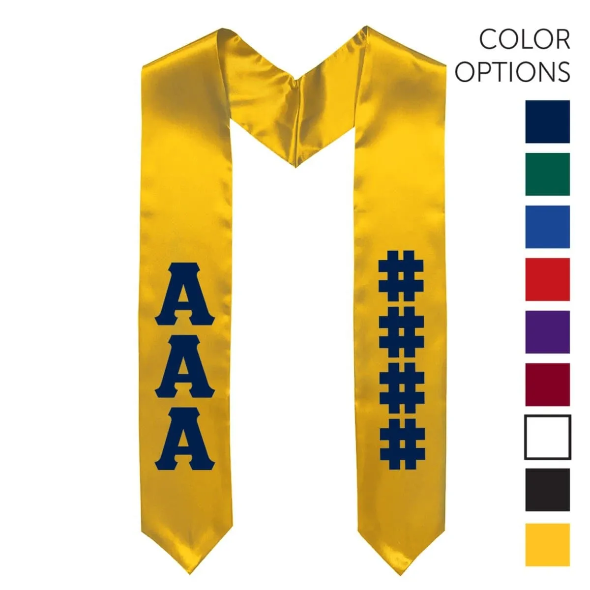 Chi Phi Pick Your Own Colors Graduation Stole