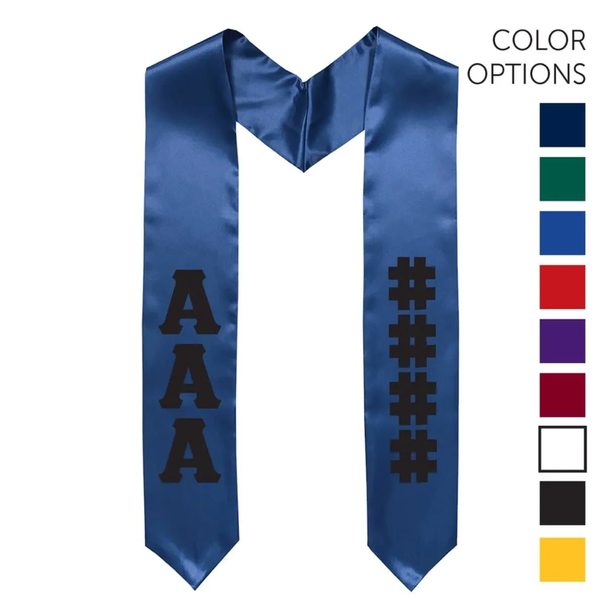 Chi Phi Pick Your Own Colors Graduation Stole