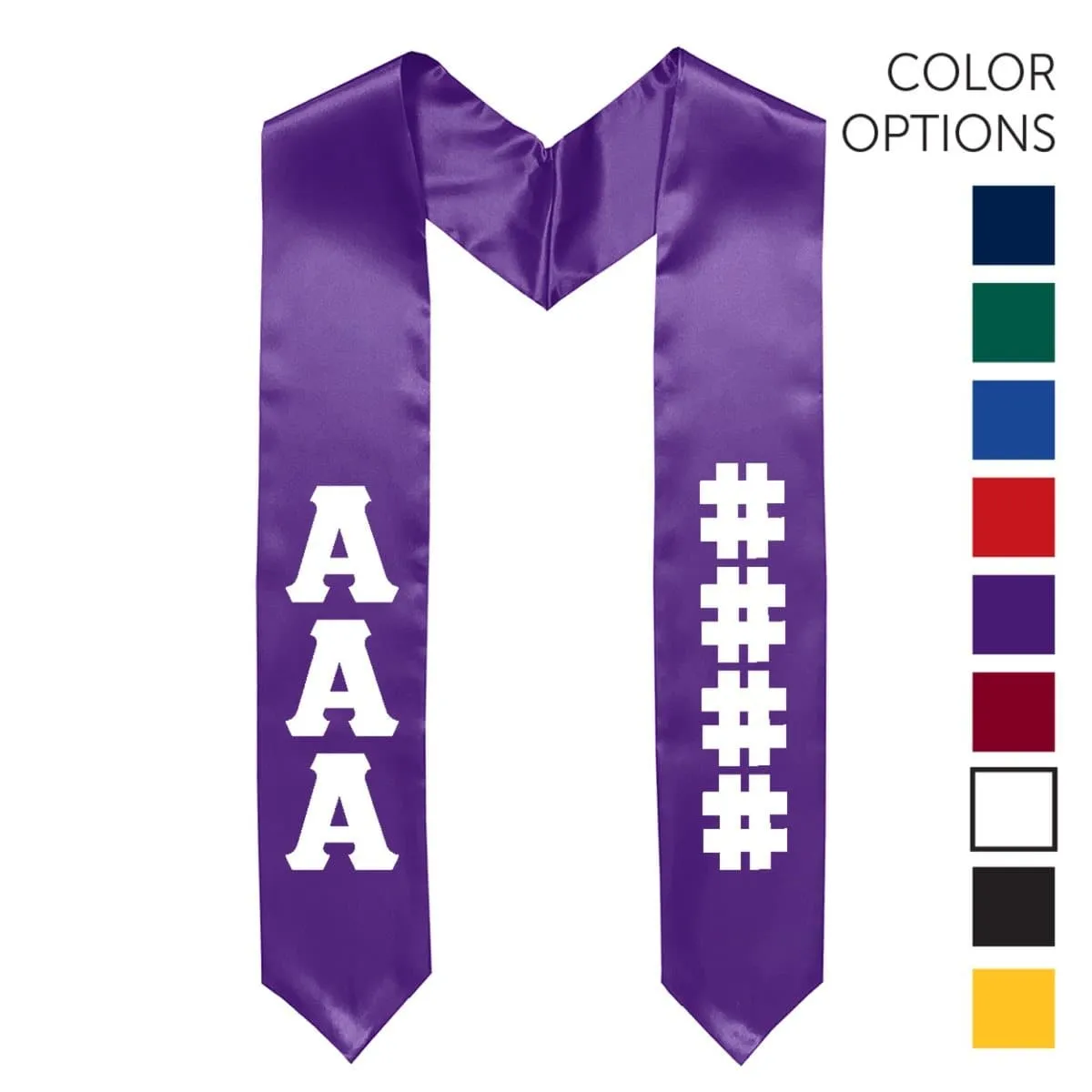 Chi Phi Pick Your Own Colors Graduation Stole