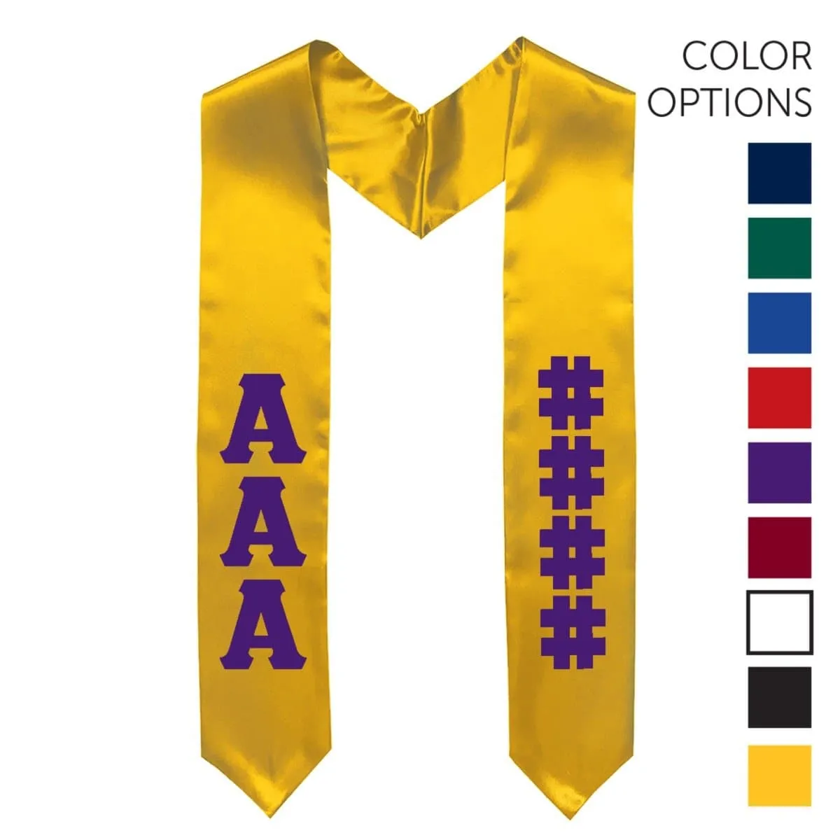 Chi Phi Pick Your Own Colors Graduation Stole