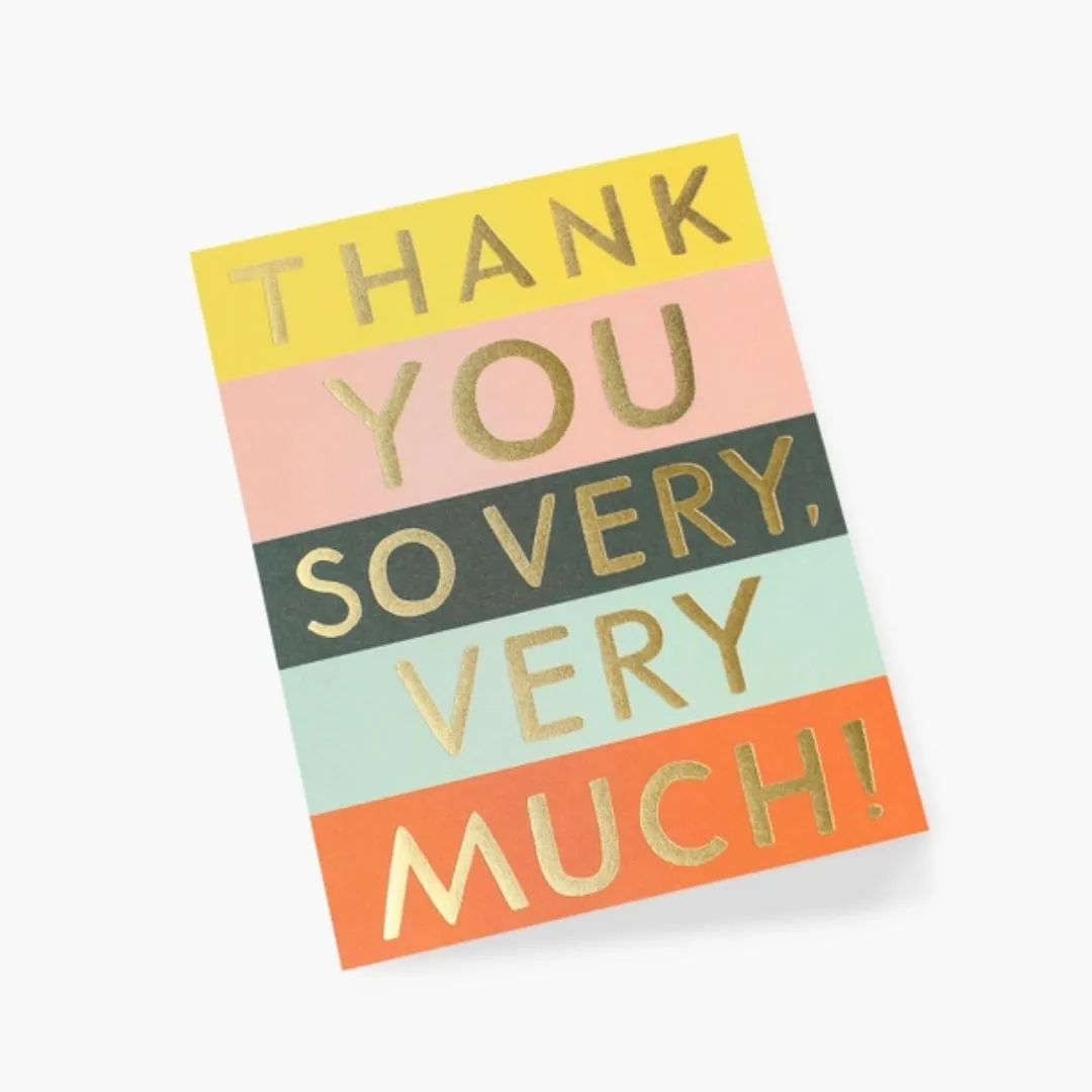 Colour Block Thank You Card