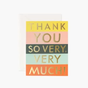 Colour Block Thank You Card