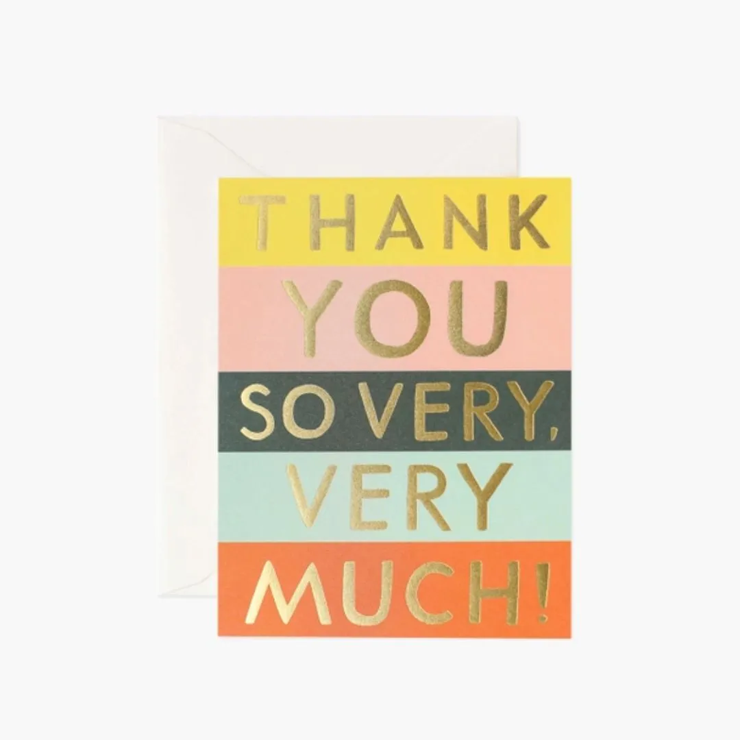 Colour Block Thank You Card