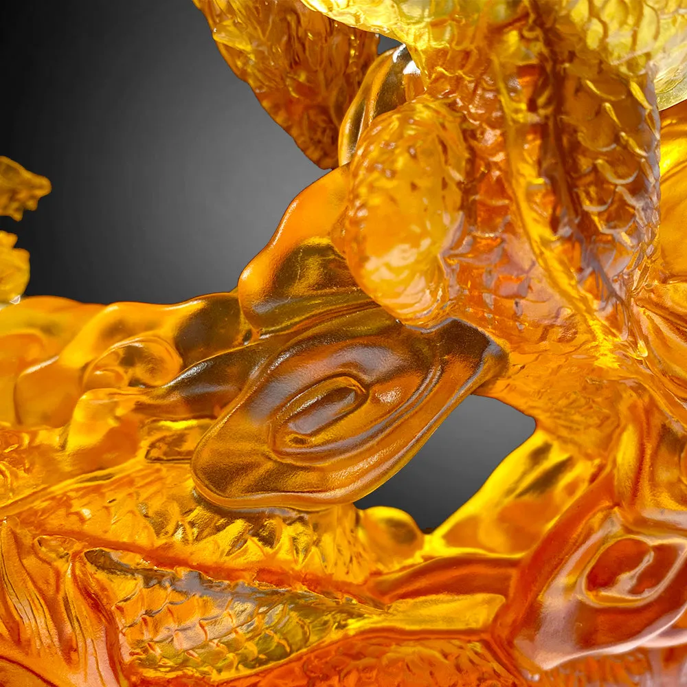 Crystal Mythical Creature, Dragon, The Yin Yang Cycle of Nine Dragons