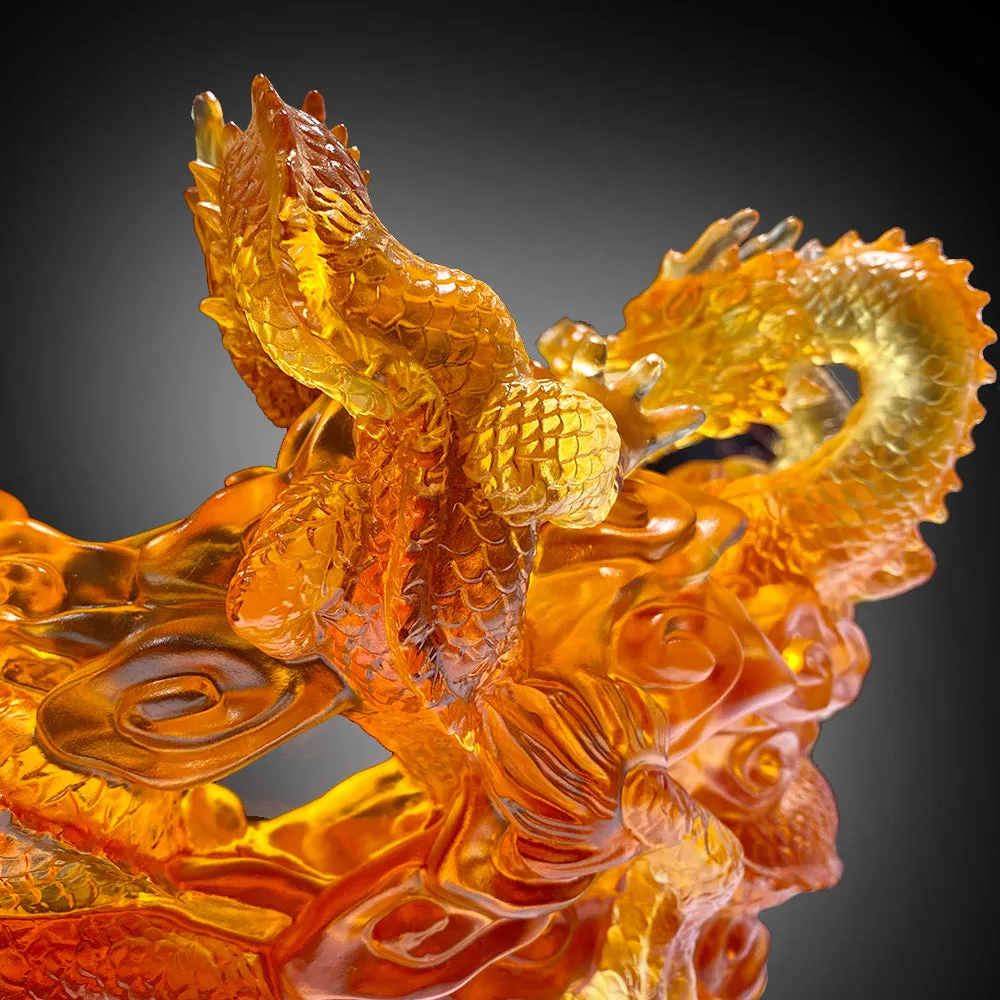 Crystal Mythical Creature, Dragon, The Yin Yang Cycle of Nine Dragons