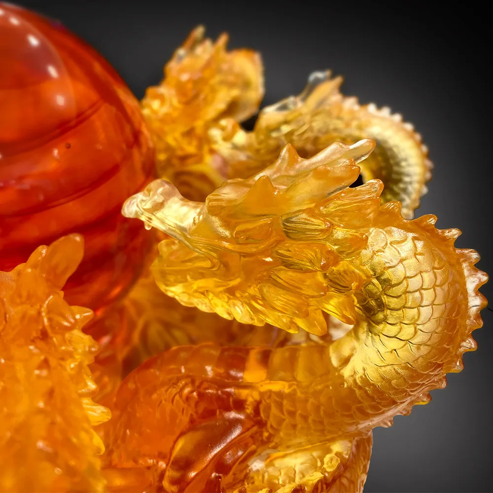 Crystal Mythical Creature, Dragon, The Yin Yang Cycle of Nine Dragons