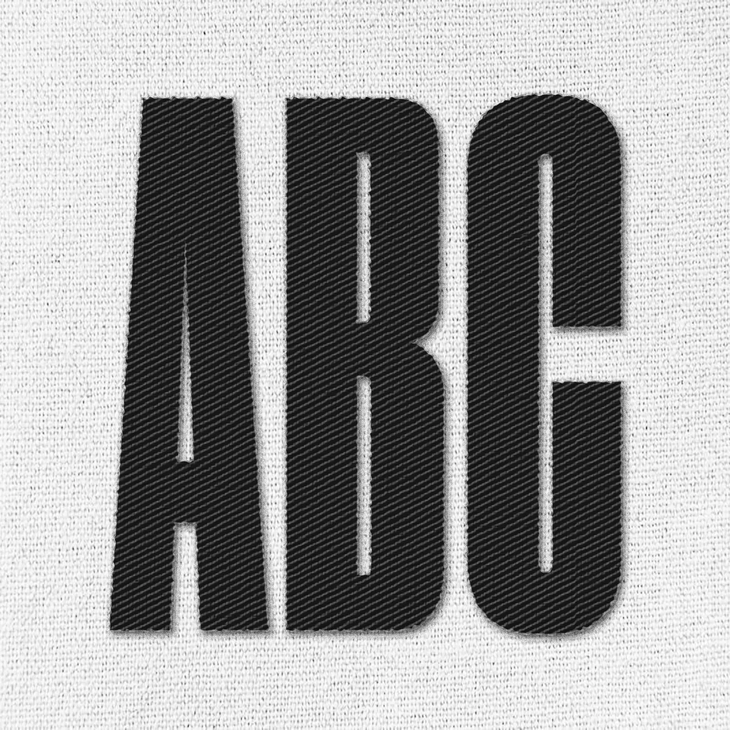 Custom embroidered twill letters
