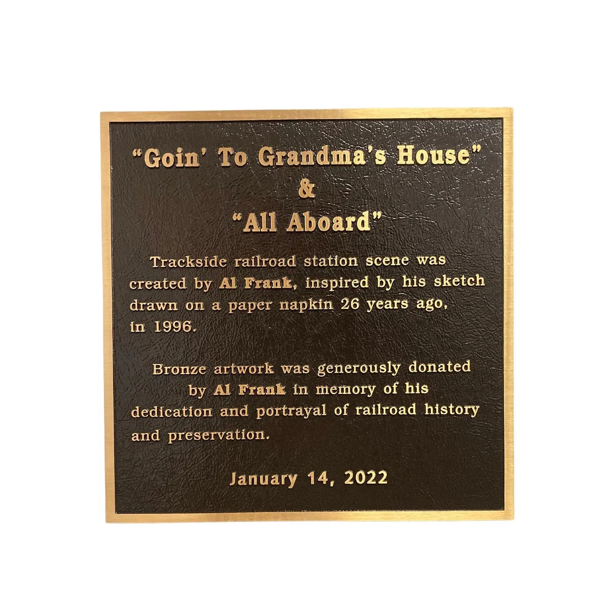 Dedicational Appreciation Plaque