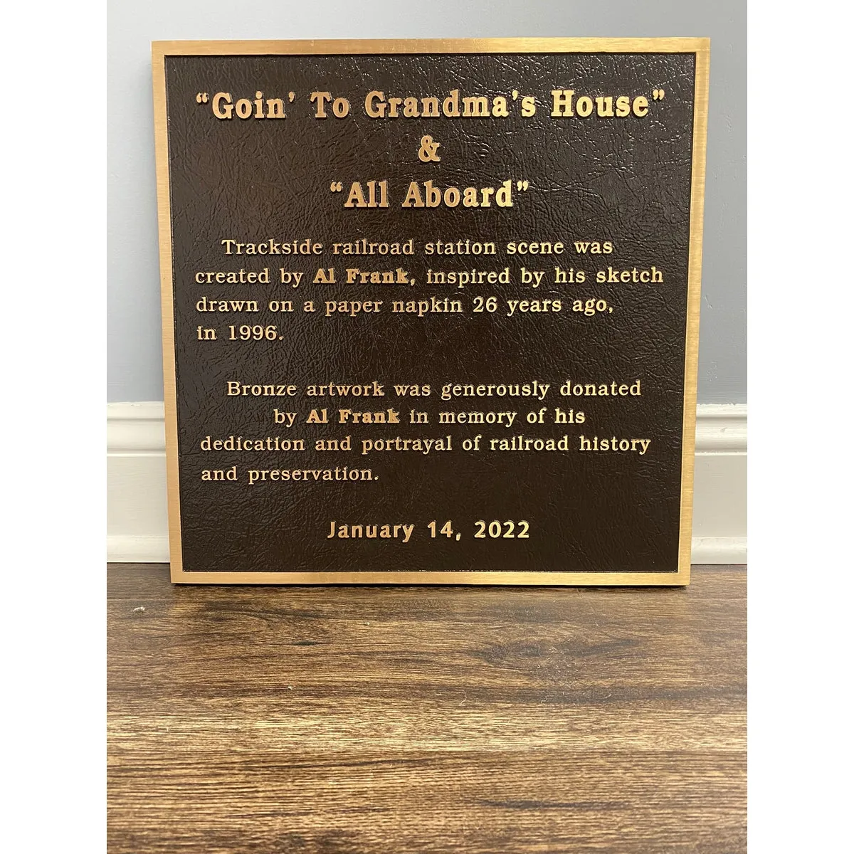 Dedicational Appreciation Plaque