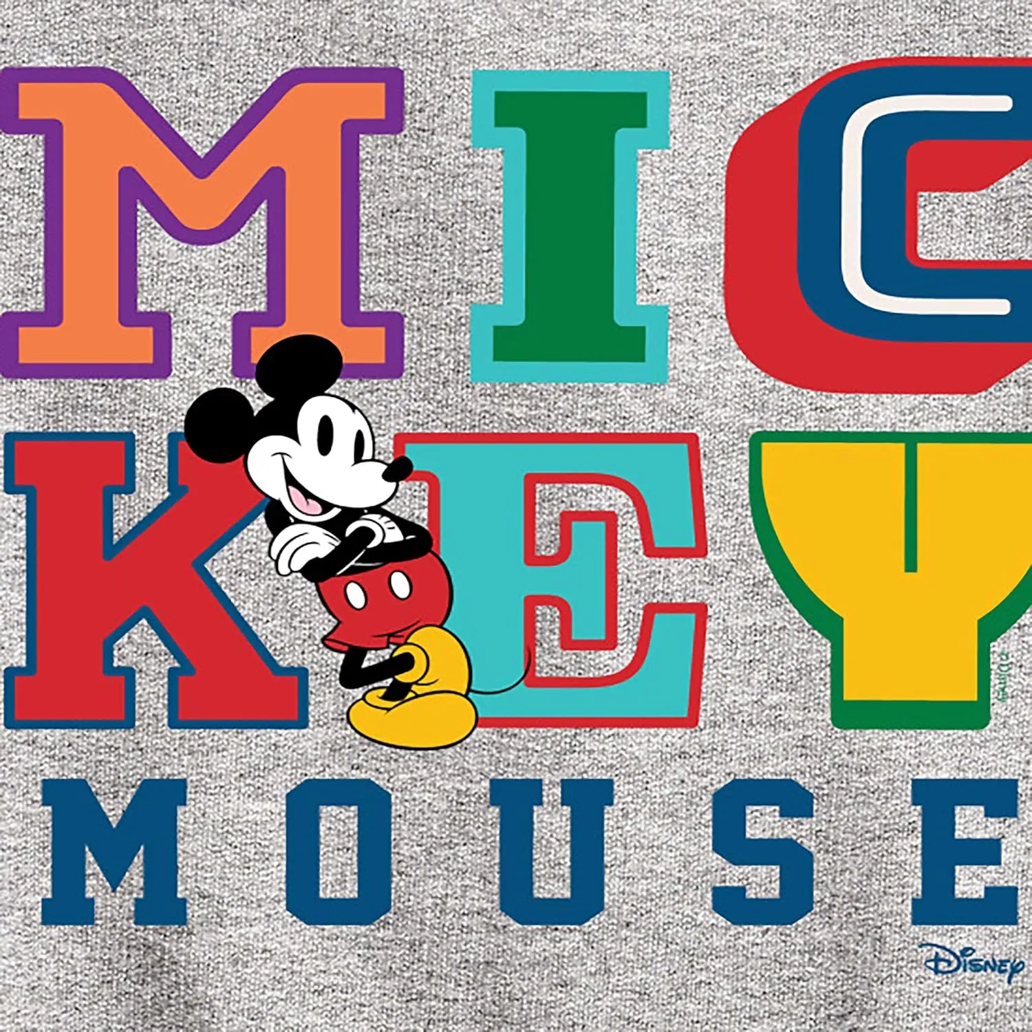 Disney Mickey Mouse Different Letters - Youth Crewneck Fleece Sweatshirt