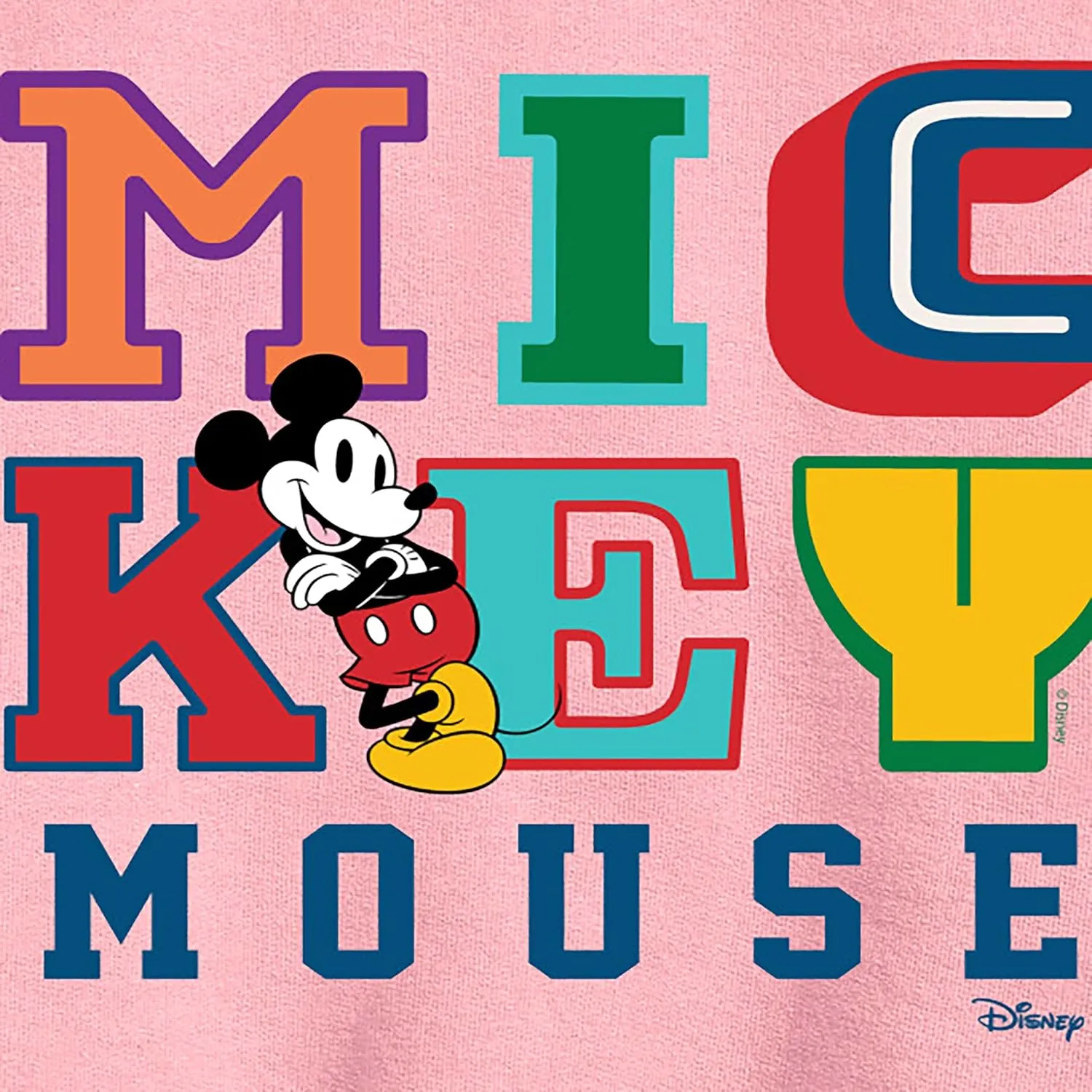 Disney Mickey Mouse Different Letters - Youth Crewneck Fleece Sweatshirt