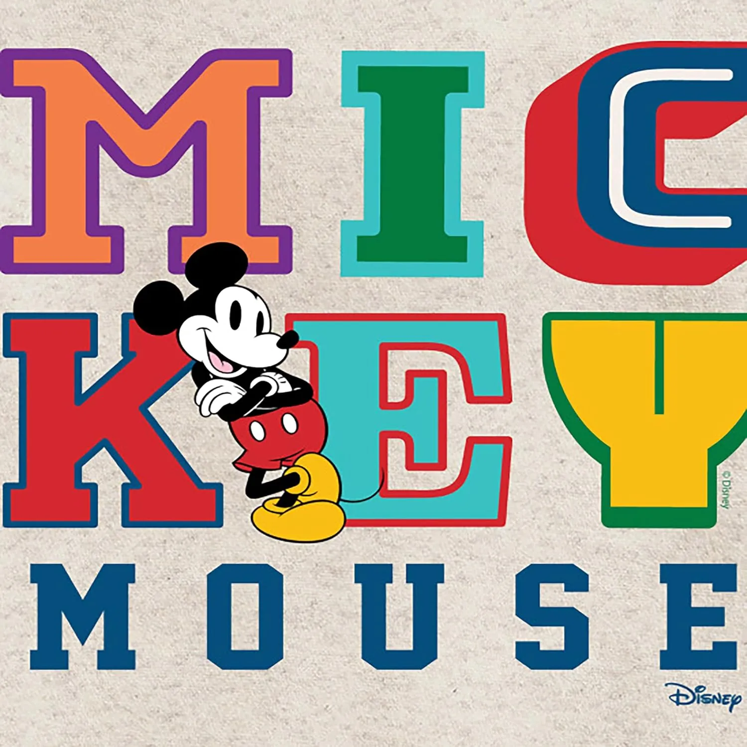 Disney Mickey Mouse Different Letters - Youth Crewneck Fleece Sweatshirt