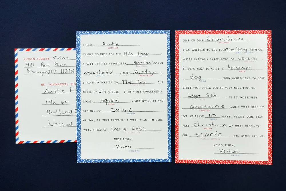 Fill in the Blank Postcards, Thank You