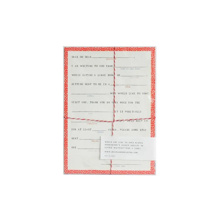 Fill in the Blank Postcards, Thank You