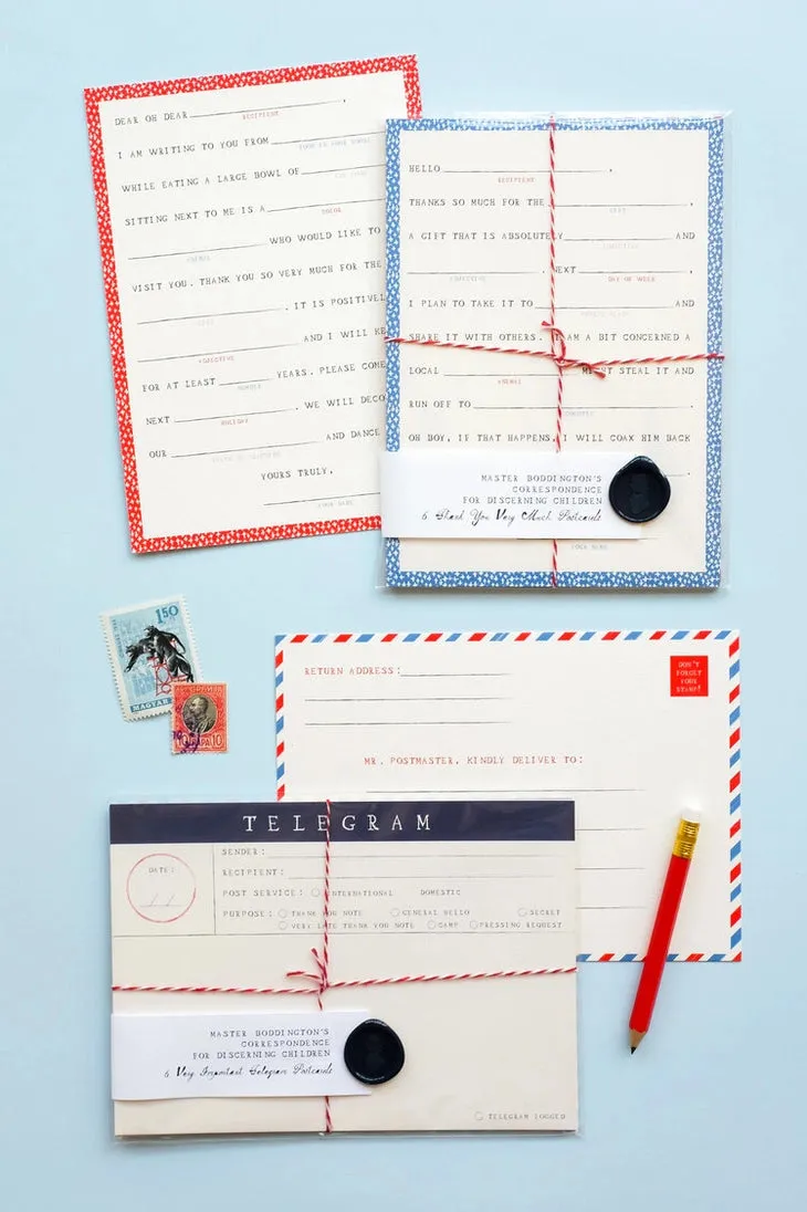 Fill in the Blank Postcards, Thank You